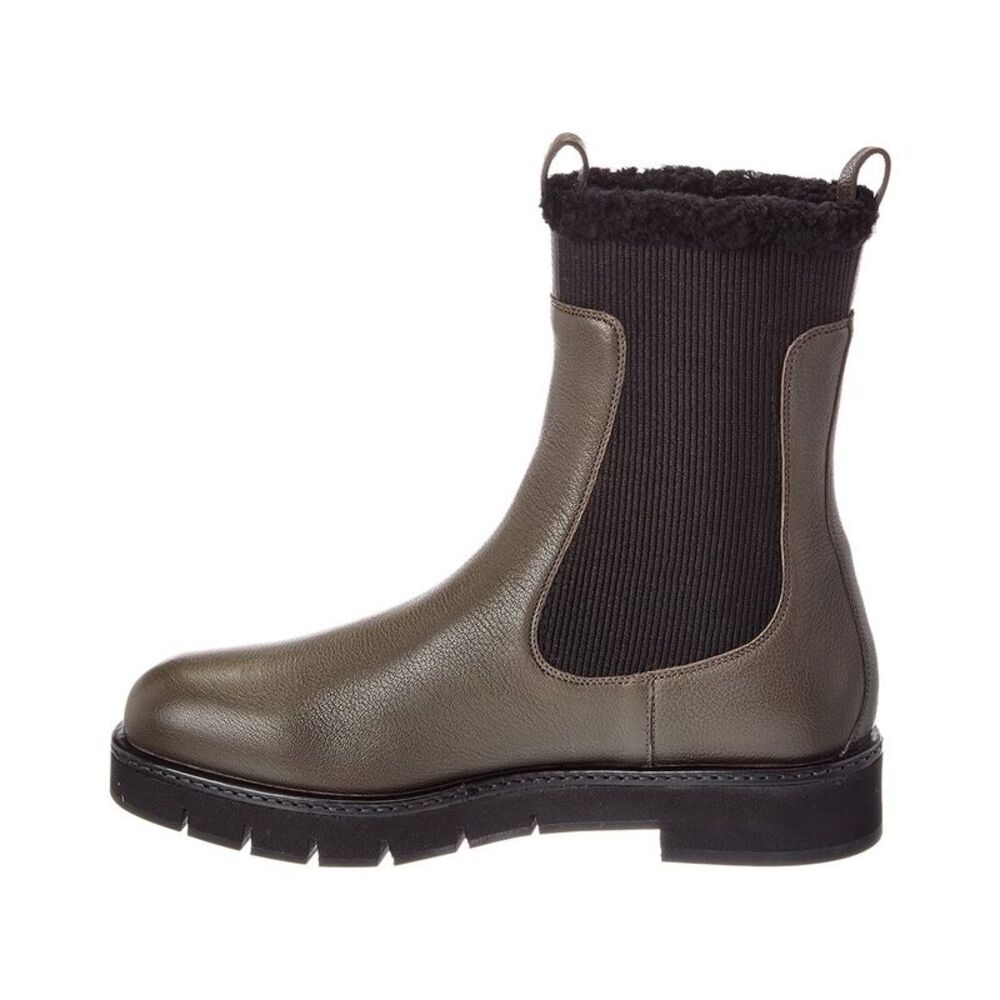 Ferragamo Rook Leather Boot, Grey - Picture 2 of 5